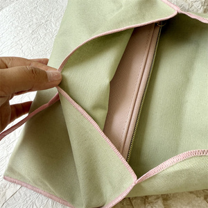 100% Cotton Twill <b>Gift</b> Flap Bag with Ribbon Bow Custom Size for Jewelry Packaging <b>Envelope</b> Shape Clothes Scarf Sock Wallet Dust - Product Image 3