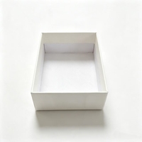 Boîte cadeau en papier rigide, personnalisée, élégante, minimaliste, blanche, écologique, imperméable, avec couvercle et base, emballage imprimé avec logo, recyclée