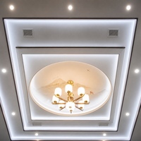 Panneau de plafond suspendu en aluminium alvéolaire léger 7 mm 9 mm, écologique, résistant au feu, garantie 5 ans pour les bureaux commerciaux