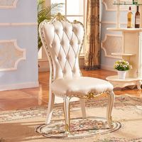Chaises de trône royales en cuir doré à dossier haut pour le roi et la reine, chaise de mariage de luxe pour le marié et la mariée