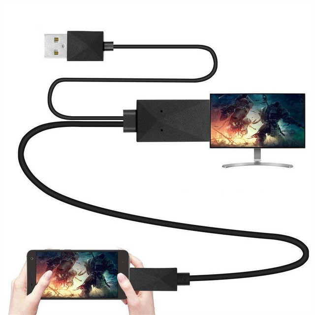 USB C to HDMI Cable Phone ToTV Adapter 2m 4K Display Charging for MacBook-Pro/Pad Pro/Chromebook/Laptop/Samsung Phones to TV