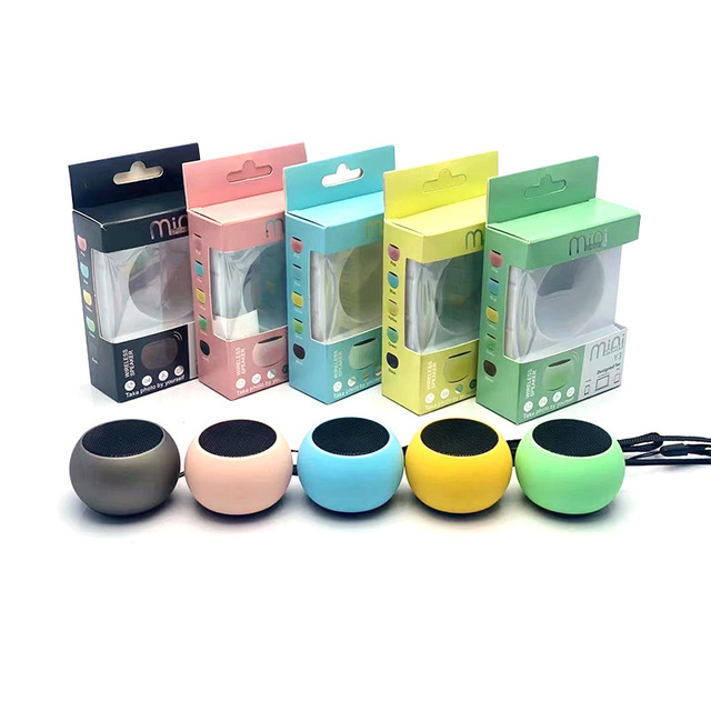 Portable M3 Macarons Colorful Wireless Speakers Radio Round Small Steel Cannon Metal Boday 3D Mini Subwoofer Tws Speaker