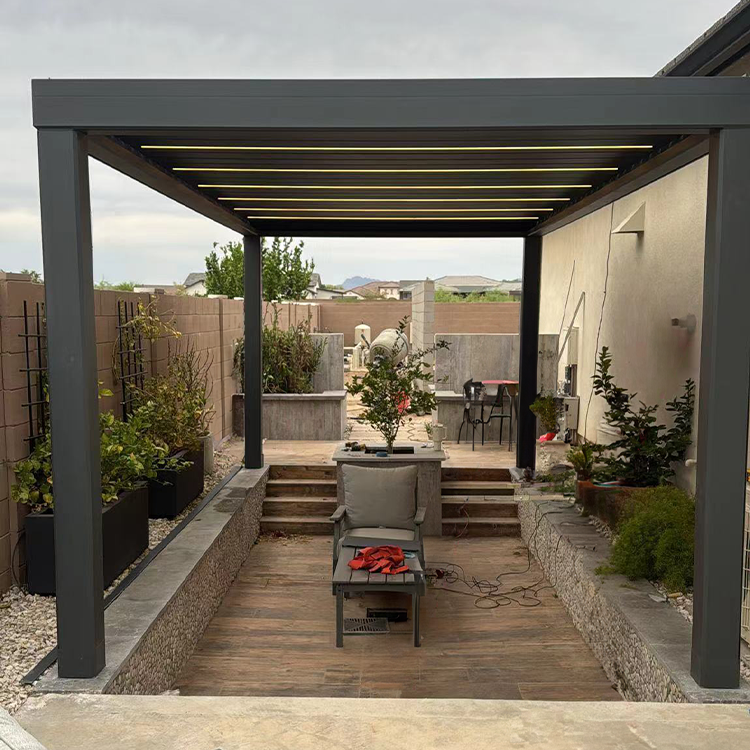 Maplemiles Luxury Garden Gazebo Motorized Bioclimatic