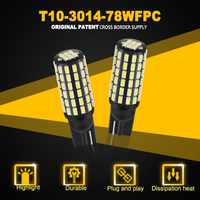 Salida de fábrica JiaChi 100 Uds W5W 5W5 luz Led estroboscópica T10 lámpara de bombilla de proyector 194 2825 2827 3014chip 78smd blanco rojo amarillo azul