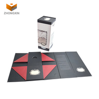 Boîte cadeau à fermeture magnétique à impression personnalisée boîte cadeau pliable en carton en papier de luxe pour bouteille de vin boîte d'emballage