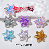 AB colle résine Patch artisanat matériaux crème colle bricolage coque de téléphone pinces à cheveux accessoires paillettes paillettes petits flocons de neige acrylique
