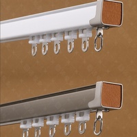 Rail de rideau en aluminium de luxe robuste, écologique, à fixation au plafond, longueur personnalisable, fabrication sur mesure