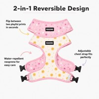 Arnés Reversible para Perro de Neopreno Ajustable con Tiras Reflectantes y Hebillas de Liberación Rápida para Perros Pequeños, Medianos y Grandes