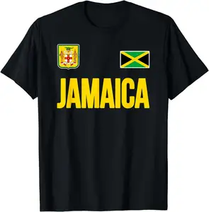 Cadeaux d'amour jamaïcains livraison directe produits 2023 drapeau jamaïque motif hommes Stretch à manches courtes haut sortie d'usine t-shirt surdimensionné