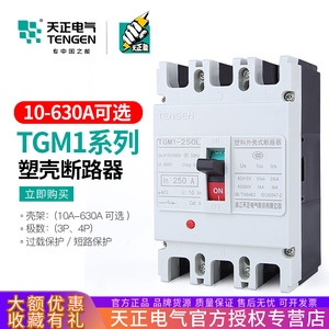 Interruptor de Circuito en Caja Moldeada Tianzheng TGM1, 3P 4P 100A 250A 400A, Interruptor Térmico Magnético de Bajo Voltaje - Product Image 5