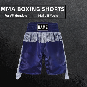 Unisex Gold & Silver Customizable Boxing <b>Shorts</b> Adults MMA Martial Arts Clothing Front Logo Wholesale OEM Service for Men <b>Women</b> - Product Image 2