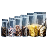 Sacs d'emballage personnalisés transparents à fermeture éclair, auto-scellants, résistants aux chocs, imprimés en héliogravure, pour poudre de PVA, pochettes à fond carré pour aliments, vente en gros