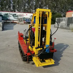 Crawler Hydraulic Drilling Rig 100 Meter Dual Diesel Engine Hill And Hill Drilling Rig