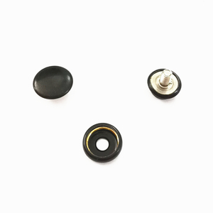 Kim loại không cho Nickel miễn phí Brass <span class=keywords><strong>Snap</strong></span> nút với 7 mét thép không gỉ Vít phẳng Shank phong cách thân thiện với môi Đen - Product Image 2