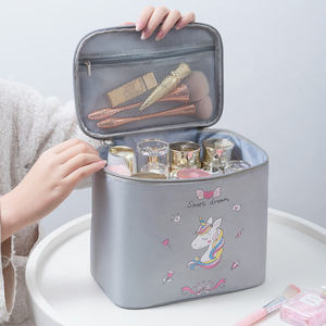 Nouveau Style <span class=keywords><strong>licorne</strong></span> sac de <span class=keywords><strong>maquillage</strong></span> plus grande capacité pliable Portable voyage cosmétiques trousse de toilette - Product Image 3