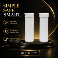 Bouteille en plastique pour capsules de café en PP, tube avec bouchon à clapet, emballage personnalisé avec impression sur mesure