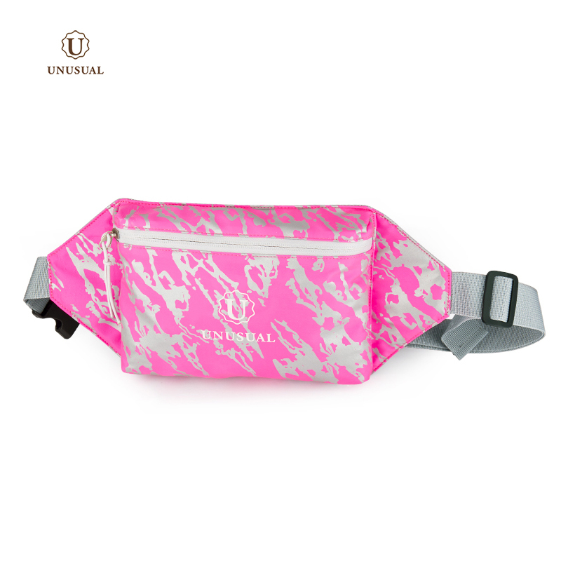 Con estilo al aire libre fanny pack bolsa cintura bolsa reflejan con logotipo personalizado