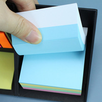Support de notes pliable personnalisé avec logo, bloc-notes carré en papier kraft avec boîte à stylos