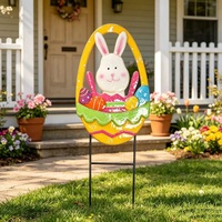 Decorazioni Pasquali da Esterno, Graziose Statue a Forma di Coniglio e Uovo per Prato e Giardino, Decorazioni per le Festività Primaverili