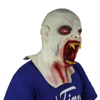 Masque de vampire en latex avec dents, pour fête d'Halloween, déguisement intégral, masques d'horreur, accessoire de cosplay pour hommes