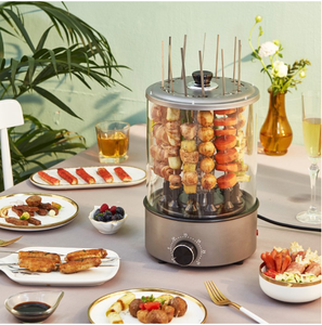 Parrillas Eléctricas, Máquina <span class=keywords><strong>de</strong></span> <span class=keywords><strong>Barbacoa</strong></span> Automática Giratoria, Máquina Pequeña para Kebab, <span class=keywords><strong>Barbacoa</strong></span> <span class=keywords><strong>Interior</strong></span> para el Hogar sin Humo, Control <span class=keywords><strong>de</strong></span> Temperatura - Product Image 6