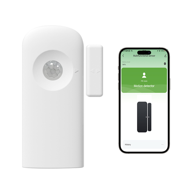 Tuya Smart WIFI Multifunction Sensor PIR Motion Door Open/Closed Detectors 2in1 Smartlife APP Alexa Google Home ABS 50-100m AAA