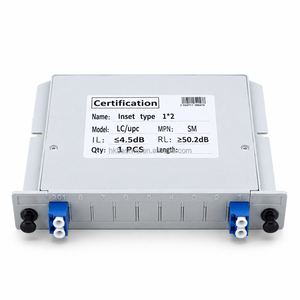 ตัวแยกสัญญาณไฟเบอร์ออปติกแบบ Single Mode ชนิด LC UPC Insert Type PLC Splitter Cassette Card ขนาด 1x2 สำหรับกล่องกระจายสัญญาณ FTTH ODF - Product Image 2