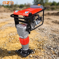 GZD Vibrateur à essence professionnel 6.5HP 196CC 15KN pour compactage de sols et de fondations routières