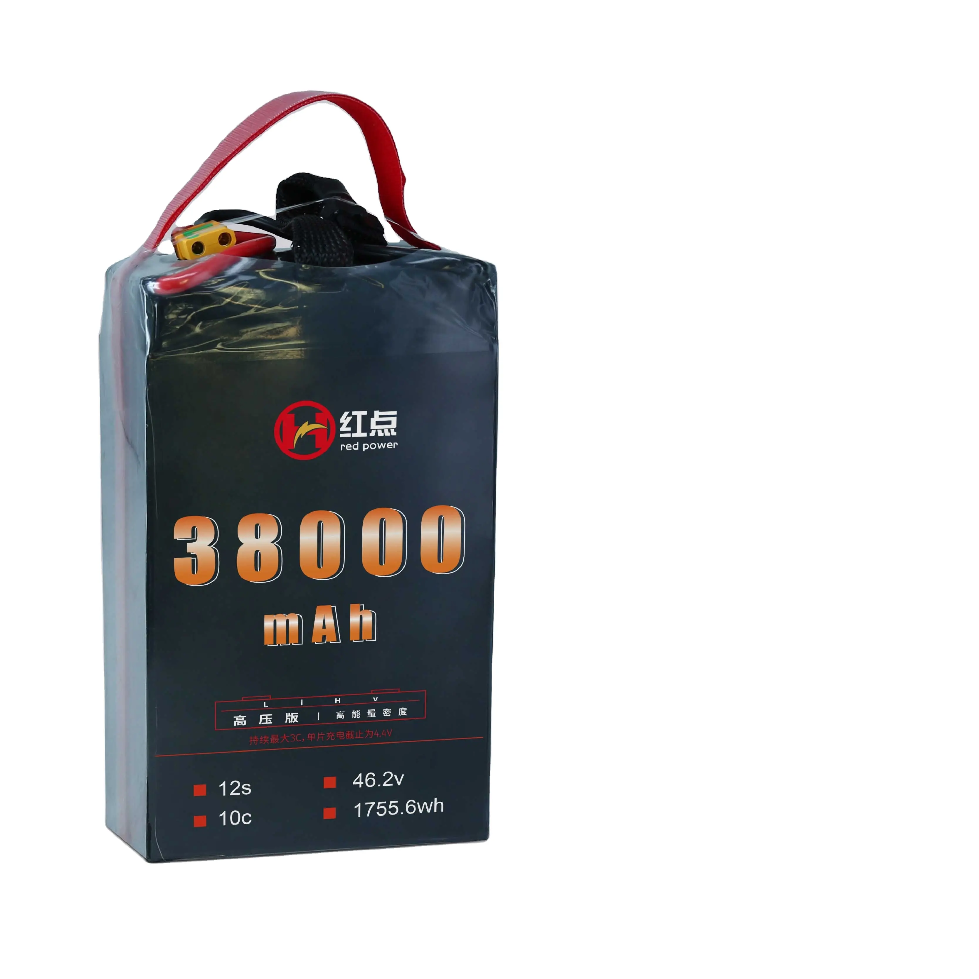 46.2V 38000mAh 38Ah12S סוללת מתח גבוה Li-Po ייצור HD מל""ט כוח סוללת מזל""ט מל""ט מל""ט קבוע רוח Vtol רב רוטור