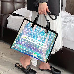 Letra holográfica Correas de hombro largas Mylar Bolsas Holográfica Pvc Tpu Tote Bag Logotipo personalizado - Product Image 6