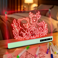 Tableau de dessin en acrylique LED RGB rechargeable avec contrôle tactile, jouet lumineux à couleurs changeantes, cadeau promotionnel créatif pour entreprises