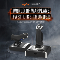 Joystick Simulateur de Vol PXN 2119 Pro Programmable à Vibration Cool pour PS4 Xbox One PC, Ergonomique avec Ventouses