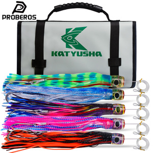 <span class=keywords><strong>Ensemble</strong></span> de leurres de pêche PROBEROS 5 pièces/<span class=keywords><strong>ensemble</strong></span> avec sac, leurres de pêche en haute mer pour le marlin, le thon, le wahoo - Product Image 1