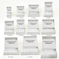 Boîte en carton imperméable personnalisée pour chocolat blanc avec doublure en éponge, design texturé en relief pour l'emballage de cadeaux de mariage