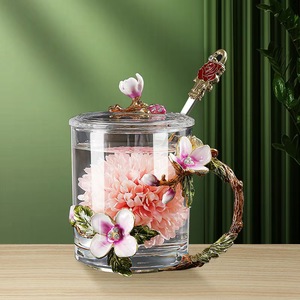 Tasse à eau couleur émail maison salon lumière créative tasse à café de luxe femme mode <span class=keywords><strong>verre</strong></span> - Product Image 4