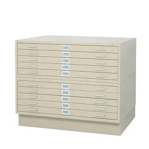 Factory Price Master Lock Drawing Flat File Map Steel Cabinets with 5 Drawers
