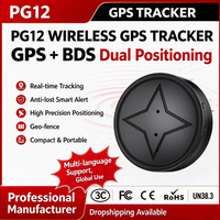 Mini traceur GPS sans fil PG12, double positionnement GPS BDS, dispositif de suivi en temps réel, localisateur intelligent anti-perte pour véhicule et bagages