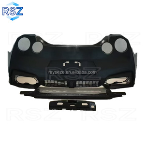 RAYSEZE <span class=keywords><strong>GTR</strong></span> para 2010 <span class=keywords><strong>2015</strong></span> 2018 <span class=keywords><strong>Nissan</strong></span>, Kit de carrocería de parachoques trasero delantero, rejilla inferior deportiva, soporte de luz antiniebla, GT-R - Product Image 2