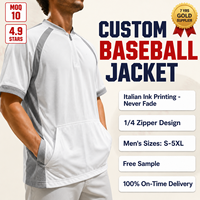 Kaos Latihan Baseball Custom Quarter Zip, Baju Pemanasan Tim, Pakaian Olahraga OEM, Jaket Game Cage, Nomor dan Nama Tim