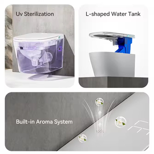 <span class=keywords><strong>Toilette</strong></span> intelligente moderne avec système d'aromathérapie, bidet intelligent, ouverture et fermeture automatiques, capteur de pied, siège chauffant, WC avec affichage numérique - Product Image 3