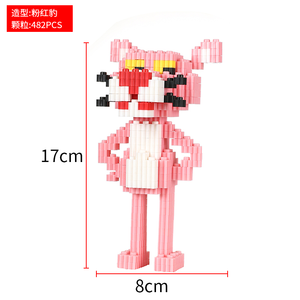 Juego de juguetes educativos de animales para niños, bloque de construcción DIY Popular, modelo de juguete de plástico colorido y divertido - Product Image 5