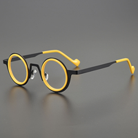 Lunettes de lecture en métal à monture complète, imprimé géométrique coloré, faites à la main, légères, tendance, unisexe, pour adultes, adaptées aux visages en forme de losange, usage quotidien