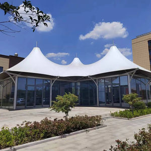 Structure de membrane en tissu pare-soleil tendu en acier pour auvent architectural extérieur en PVDF/PTFE/PVC, prix usine - Product Image 4