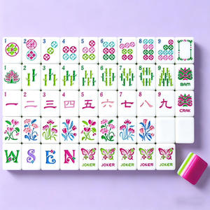 Jeu <span class=keywords><strong>de</strong></span> tuiles <span class=keywords><strong>de</strong></span> Mahjong américain en acrylique rose, motif floral <span class=keywords><strong>de</strong></span> <span class=keywords><strong>jardin</strong></span>, <span class=keywords><strong>de</strong></span> luxe, portable, en stock directement <span class=keywords><strong>de</strong></span> l'usine, idéal comme cadeau - Product Image 6