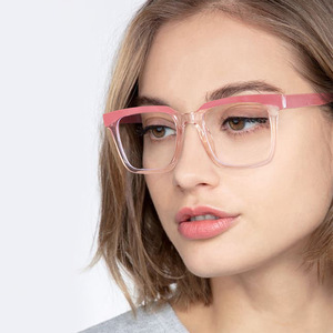 2025 Ladies Luxury Designer Pink Leopard Optics <strong>Degree</strong> Anti Blue Light <strong>Reading</strong> <strong>Glasses</strong> New Square Eyeglasses Frames for Women - Product Image 2