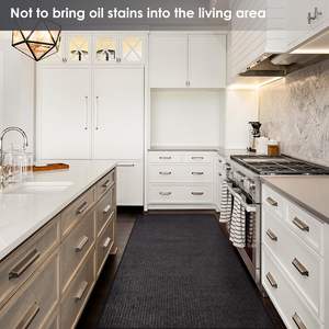 Tappetino d'Ingresso in PVC a Doppia Costola, Resistente, Antiscivolo, per Ufficio e Corridoio, Grigio - Product Image 6