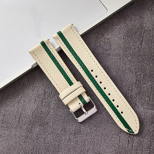 Correa de Reloj de Cuero Genuino de Liberación Rápida para Samsung, <span class=keywords><strong>Apple</strong></span>, Huawei GT, Universal 20mm/22mm, Venta al Por Mayor - Product Image 2