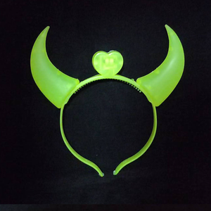Nicro Vente flash, serre-tête en plastique en forme de cornes de <span class=keywords><strong>diable</strong></span> qui brillent dans le noir, costume d'Halloween, lumière LED, cadeau promotionnel, faveur de fête Neno - Product Image 6