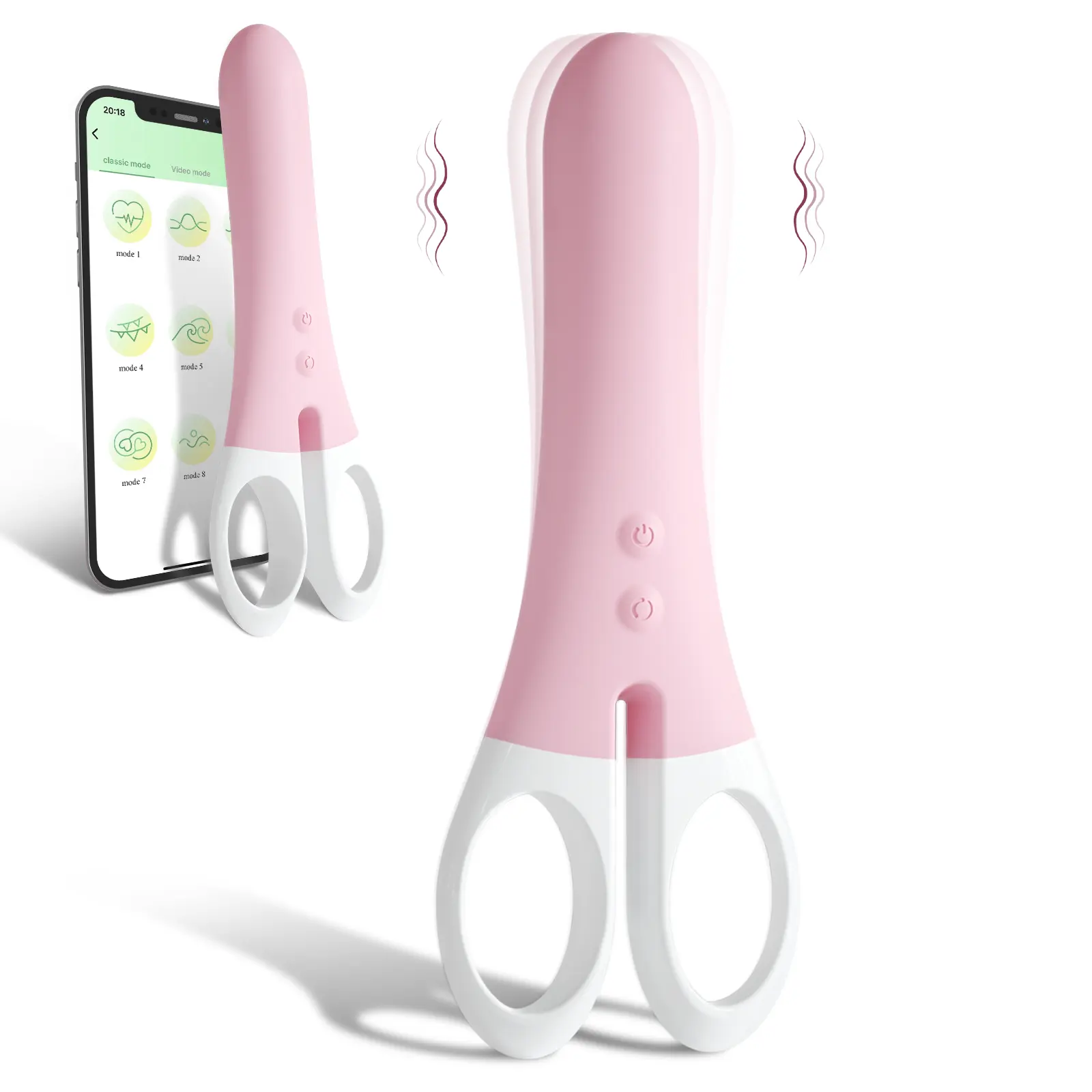 Produk baru laris seri alat tulis gunting bentuk getar kuat pemijat silikon Vibrator produk seks dewasa untuk wanita
