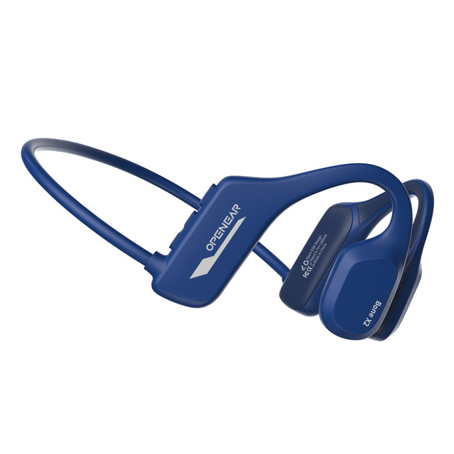 OPENEAR Bone X2 Bone Conduction TWS Earphones-Swimming Sports Wireless for 5.3 Active Noise Cancelling IPX8 Waterproof LED